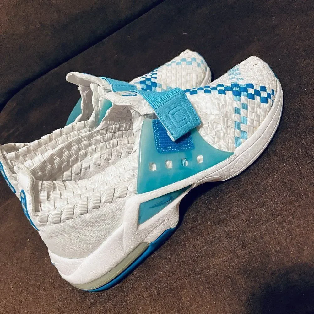 Vintage Nike Air Max Sphere Woven Women's White Blue 302260 Running Shoes